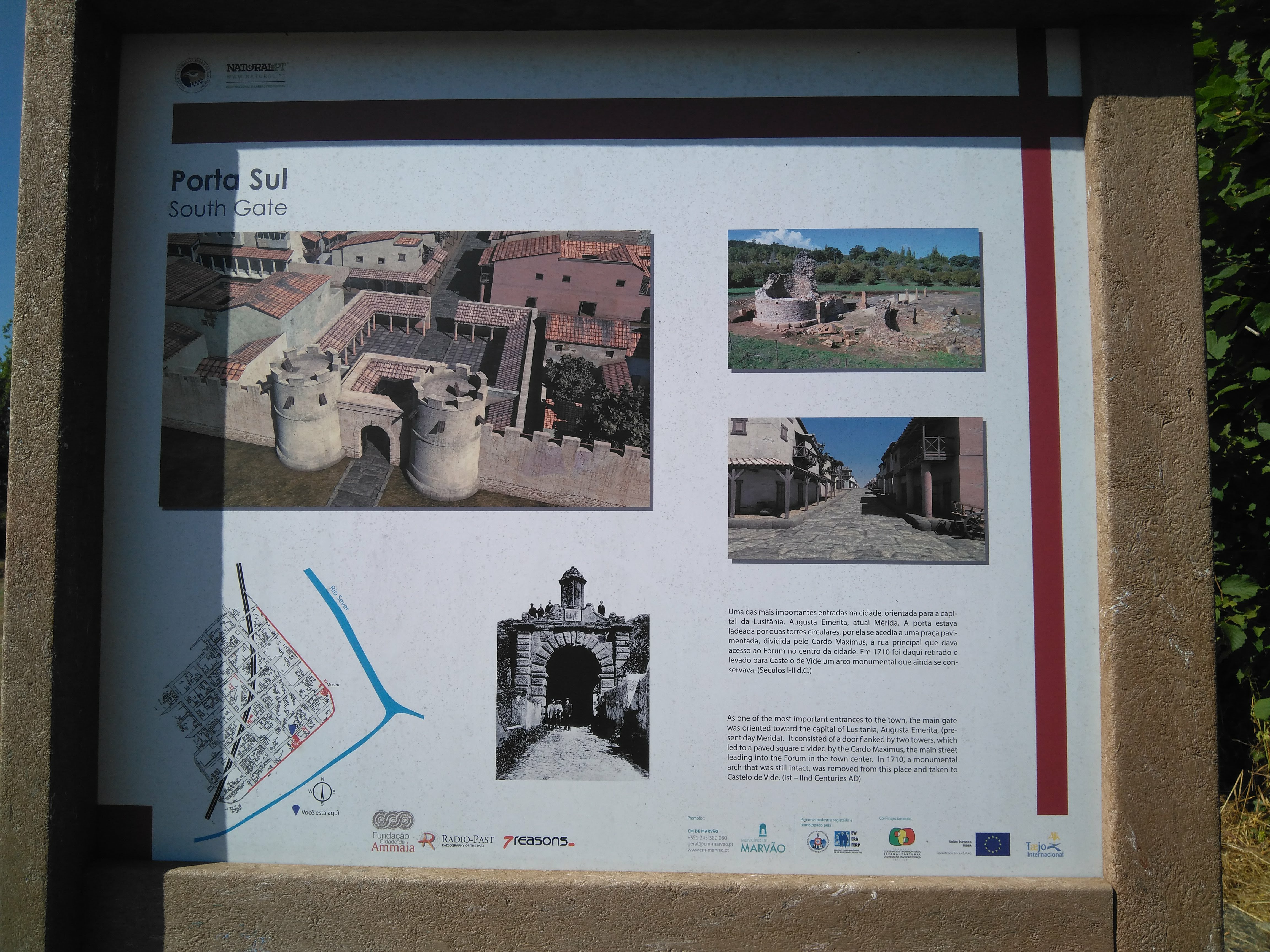 Reconstrução da Porta Sul da cidade romana de Ammaia
